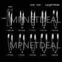 2 x MPNETDEAL 500Pcs Coffin Nails Long Ballerina False Nail Tips Full Cover Fake Artificial Acrylic Nails Extension Tips 10 Size for Nail Salon or Home Use DIY Nail Art Size (Clear)