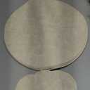 Homaxy Round Faux Leather Placemats and Coasters, Washable Dual-Side Table Mats, Wipeable Heat-Resistant Dining Place Mats for Outdoor and Indoor, Set of 6, Diameter 13 and 3.93 inch, Beige