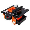 7 inch Wet Tile Saw, 3450 RPM, Bevel cuts tile from 0 to 45 Degrees, Tile Cutter Wet Saw with Water Reservoir for Cutting Tiles and Stones, for DIY Enthusiasts