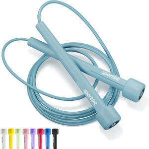 SPORTBIT Adjustable Jump Rope for Fitness and Exercise Skipping Rope for Cardio, Boxing, and Weight Loss Speed Rope perfect for Men & Women