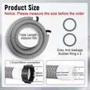 1 Pack 1 1/2 Pool Hose for Above Ground Pools 15ft Long Pool Pump Replacement Filter Hoses 1.5" EVA Swimming Pools Filter Hose for Filters Pumps, Saltwater Systems and Sand filters (Black)