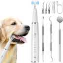 Dog Tartar Remover for Teeth, Dog Teeth Cleaning Kit with LED Light and 5 Modes, Teeth Cleaner for Dogs and Cats,White