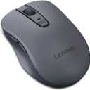 Lenovo WL310 Bluetooth Silent Mouse, Ergonomic, Adjustable DPI, Silent Clicks, Bluetooth 5.0, Portable for Windows, Mac, and Chromebook, Grey (4.2" x 1.6" x 2.5")
