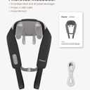 Heycool Cordless Neck Massager with Heat, Shiatsu Neck Shoulder Massager for Pain Relief Deep Tissue, 2 Heating Areas, 3 Modes Kneading Back Massager Presents/Gifts for Women, Men