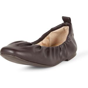 The Drop Women's Paige Scrunch Ballet Flat (9.5, Chocolate)