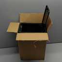 TIPGO Bathroom Trash Can with Lid, 4 Gallon / 15 Liter Small Garbage Can, Press Top Bin, Plastic Wastebasket with Pop-Up Lid for Bedroom, Living Room, Office (Black)