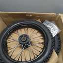 90/100-14(3.00x14) Rear Wheel Tire 70/100-17(2.75x17) Front Wheel Tire With 12mm Inner Bearing 190mm Brake Disc Rotor Chain Sprockets for Dirt Pit Bike Motocross Off Road (12mm Bearing Bore)
