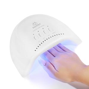 Beetles UV Nail Lamp - LED Nail Lamp with 3 Timer 30/60/120s UV Light for Gel Nails Smart Sensor Nails Dryer for Fast Curing Gel Polish Top Coat and Base Coat, DIY Salon Manicure Art Tools, White (Large)