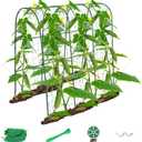 Cucumber Trellis for Raised Bed,U-Shape Garden Trellis for Climbing Plants Outdoor, Metal Arch Trellis for Vegetables, Plant Support for Vine,Tomato, Pea (Green, 49.6" L×30" W×47.2" H)