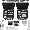 Lekufee Waterproof Hard Carrying Case for DJI Mini 4 Pro/4/3 Pro/Mini 3,Fly More Combo,DJI RC 2/RC,RC N3/2/1 Remote Controller and Accessories(Case Only)