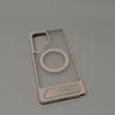 TORRAS Strong Magnetic & Seamless Stand for Samsung Galaxy S25 Ultra Case, Fit for MagSafe, Mil-Grade Drop Protection, Kickstand for Samsung Galaxy S25 Ultra Case, Translucent Back/Gold Edge