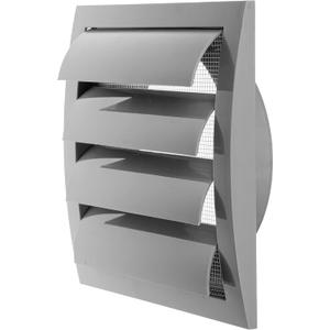 Gray Exhaust Hood Vent 6'' Inch with Built-in Pest Guard Screen and Flange, Air Vent Cover, HVAC Duct Cover, Exhaust Cap