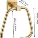 Brushed Gold Towel Ring for Bathroom 2 Pack, Kitchen Bath Towel Holder Hangers Wall Mount Heavy Duty Stainless Steel
