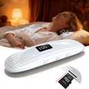 ByteWave Bone Conduction Under Pillow Sleep Speaker, Ultra-Thin Wireless Bluetooth 5.3 Mini Pillow Speaker with LED Display,TF Card,Auto-Off, Private Design for Side & Light Sleepers Bedside Listening (White)