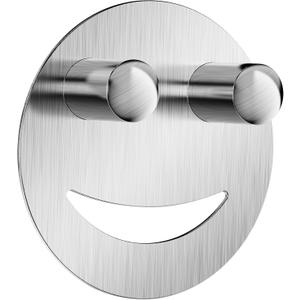 Stainless Steel Smiley Face Dish Sponge Holder, Silver Sink Caddy Organizer Storage with Suction Cup for Kitchen, Rv Apartment Kitchen Accessories Decor Scrubber