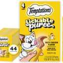 Temptations Creamy Puree Squeezable Lickable Wet Cat Treat with Chicken, 0.42 oz. Tubes, 4 Count (Pack of 11)