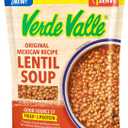 4 x Verde Valle Original Recipe Lentil Soup Fresh Ready to Eat 15.2 oz (Pack of 1), Authentic Mexican Prepared Meal, Sopa de Lentejas, Protein, Fiber, Carrots, Tomatoes, Onions, Jalapeno Peppers (EXP 11/26/25)