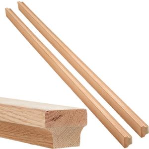 CroBlissful 2 Pack 6 ft Double Layered Red Oak Modern Style Straight Wood Handrail for Stairs, Trapezoid Stair Railing Indoor, Modern Traditional Stair Remodel