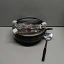 Carbon Steel Wok Pan, 11" Woks & Stir-Fry Pans with Glass Lid Cookwares, Nonstick Wok Flat Bottom Small Handmade Chinese Wok For for All Stoves