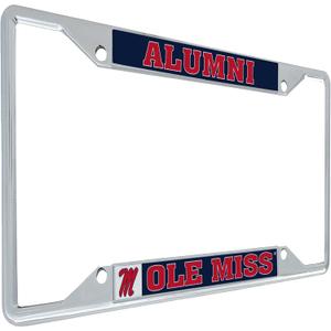 Desert Cactus University of Mississippi Rebels Ole Miss U of M Metal License Plate Frame for Front or Back of Car Officially Licensed (Alumni)