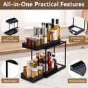 Under Sink Organizer for Bathroom & Kitchen, Large Capacity 2-Layer Sliding