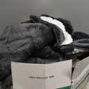 Electric Heated Blanket Queen Size 84''x90'' Soft Flannel & Sherpa Electric Blanket with 10 Heating Levels, Automatically Shut Down After 8h with Overheat Protection Machine Washable (Dark Grey)