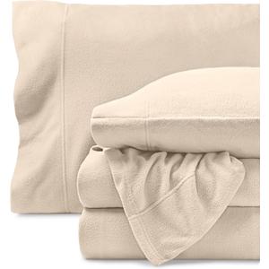 Bare Home Super Soft Fleece Sheet Set - Full Size - Extra Plush Polar Fleece, No-Pilling Bed Sheets - All Season Cozy Warmth (Full, Sand)