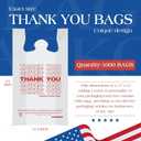 ACKO 1000 Count - Plastic T-shirt Bags with Handle, (11.5 x 6.5 x 21") 4 Gallon Thank You Bags for Grocery, Take Out, To Go, Retail Shopping Bag, Small Garbage Trash Bag for Home Office Kitchen