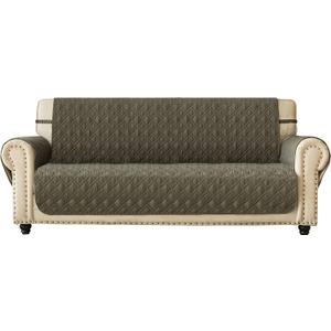 Ameritex Couch Sofa Slipcover 100% Waterproof Nonslip Quilted Furniture Protector Slipcover for Dogs, Children, Pets Sofa Slipcover Machine Washable (Green, 68")