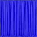 Wish Care Royal Blue Backdrop Curtain 4 Panels - Wrinkle-Free Polyester Photography Drapes for Baby Shower & Birthday Party - 16 X10FT