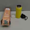 koodee Insulated Water Bottle, 18 oz Stainless Steel Double Wall Vacuum Wide Mouth Sport Water Bottle with Leakproof Spout Lid (Yellow)