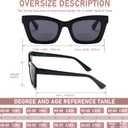 Reading Glasses for Women Oprah Style Oversized Square Spring Hinge Blue Light Blocking Glasses (Black/Blackpink/Pink Tortoiseshell)