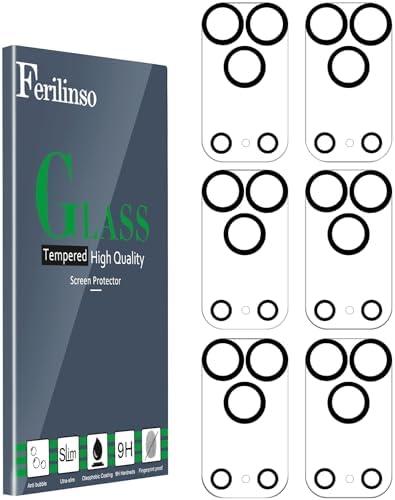 Ferilinso 6 Pack Camera Lens Protector for iPhone 17 Pro Accessories, Phone Case Friendly, 9H+ Tempered Glass Cover, Ultra HD, Anti-Scratch, Not Easy to Break, Strong Adsorption
