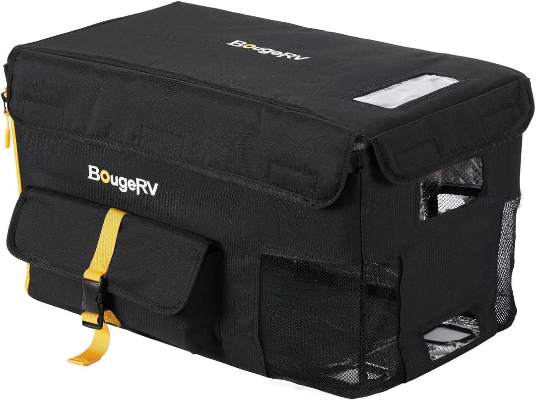 BougeRV 23 Quart Insulated Protective Cover for BougeRV CR22 Refrigerator | Easy-flap Access, Clear Temp Display, 3-layer Insulation for Camping (Refrigerator NOT Included, NOT for CRPRO Fridge)