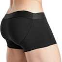 Rounderbum Mens Underwear | Lift Technology |Male Butt lifting Trunk | Push up effect | Body Shaper for Men | Shapewear (X-Large, Black)