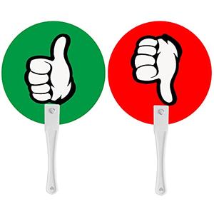 Thumbs Up/Thumbs Down Paddles 24 Packs for Classroom Voting, Teacher Classroom Event Supplies and Teacher Student Interaction Signs