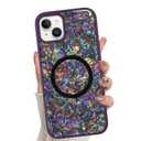Jefonha Magnetic for iPhone 13 Case Abalone Shell, Elegant Purple