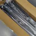 Kenney Chelsea Ball End Window Curtain Rod - Adjustable for Windows 48 to 86 Inches, Extendable Set, Black PACK OF 10