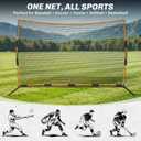16×10/12×9/20x10FT Backstop Net for Lacrosse Baseball Basketball, 12x9FT