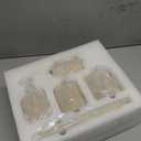 5-Pieces Bathroom Accessory Set Hight Quality Polyresin Ensemble-Lotion Dispenser/Toothbrush Holder/Cotton Jar/Tray/Tumbler Cup