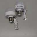 Rechargeable Battery Operated Light Bulb with Remote Control 2 Packs, 350LM Dimmable Detachable LED Bulb with 15 Colors Selectable & 3 Timer, Wireless Puck Light Bulb for Wall Sconce, Non-Hardwired