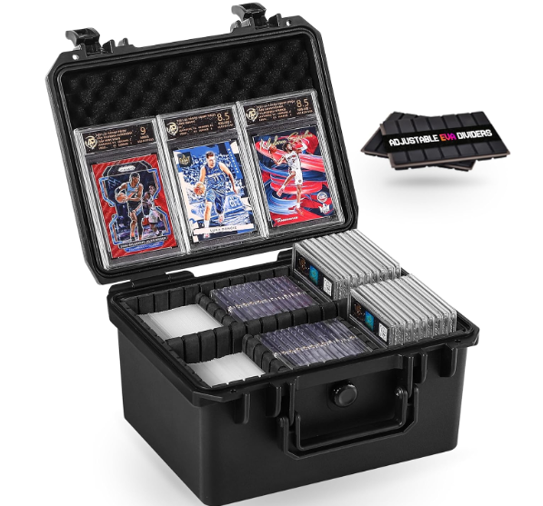 INCHOICASES Card Case Sports Graded Trading Card Storage Box for PSA BCW MTG Tmnt TCG Zion Magnetic Card, Waterproof Hard Carrying Case Card Protective Organizer for Rigid Card Sleeve Collector