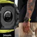 ULTIMAL Rugged Case with Band for Apple Watch 46mm,Compatible with Apple Watch Series 11/10, Military Grade Shockproof Bumper Cover for iWatch Tactical Band Men (46mm,Fluorescent Green)