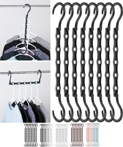 Mr. Pen- Space Saving Hangers, Black, 8 Pack, Clothes Organizers, Shirt Hangers, Magic Closet Space Savers