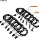 24 Pieces Curtain Rings with Clips Wooden for 1-1.5 inch Rod, Window Shower Curtain Hooks, Dark Wood Curtain Rod Rings with Clips, Wood Curtain Rings with Eyelet, Drapery Rings. (24)