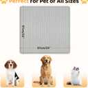 Silicone Dog Crate Mat, 24" x 24" Crate Liner for Dog Cages, Kennel Mat with Raised Edge, Washable, Waterproof, Leakproof, Protect Floors