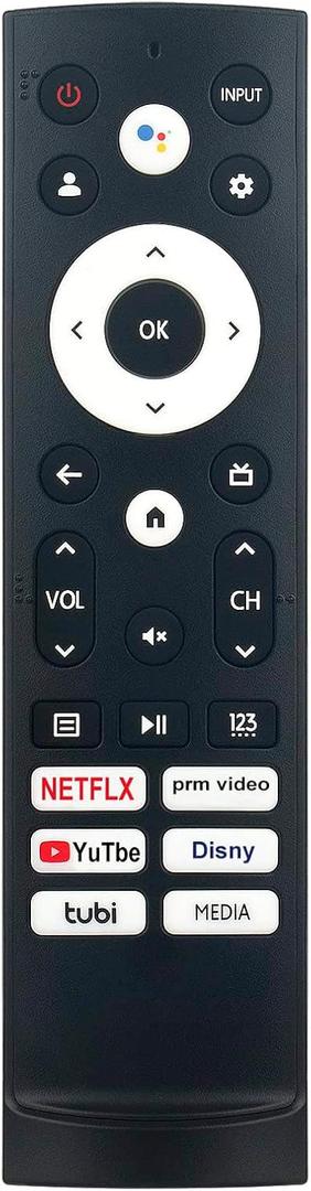 Replace Voice Remote Control fit for Hisense Smart Google TV 50U6H 55U6H 65U6H 75U6H 55U7G 65U7G 75U7G 55U8H 65U8H 75U8H 43A6H 43A65H 43A68H 50A6H 50A65H ERF3M90H ERF3V90H ERF3A90 ERF3N90H ERF3H90H