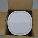 Mini Desk Trash Can with Lid with Trash Bags 180 Pcs Swing-Lid Tiny Countertop Garbage Bin Small Table Top Plastic Covered Waste Basket (White)