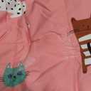 Sivio Weighted Blanket - 100% Cotton Weighted Blanket 5 lbs 36 x 48 inches, Washable Breathable Soft Heavy Blanket for Calm Sleeping for Home and School Nap, Pink Cat