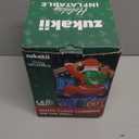 6FT Christmas Inflatable Decorations Hanging Santa Built-in Bright LEDs, Climbing Santa Claus with Gift Bag Christmas Roof Blow Up Yard Inflatables Decoration for Window Wall Outdoor Xmas New Year